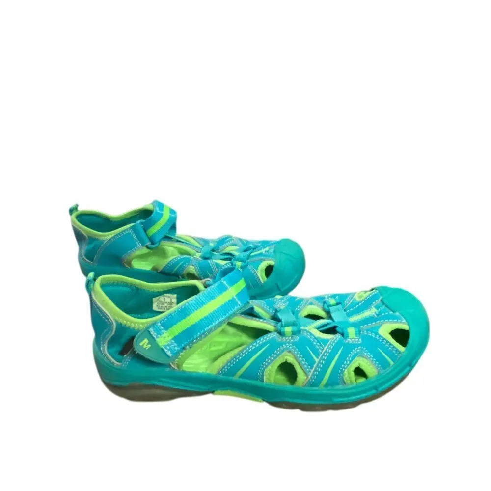Merrell Water‎ Sport Sandal Outdoor Hiking Beach Aqua Shoes Turquoise Lime Sz 5M